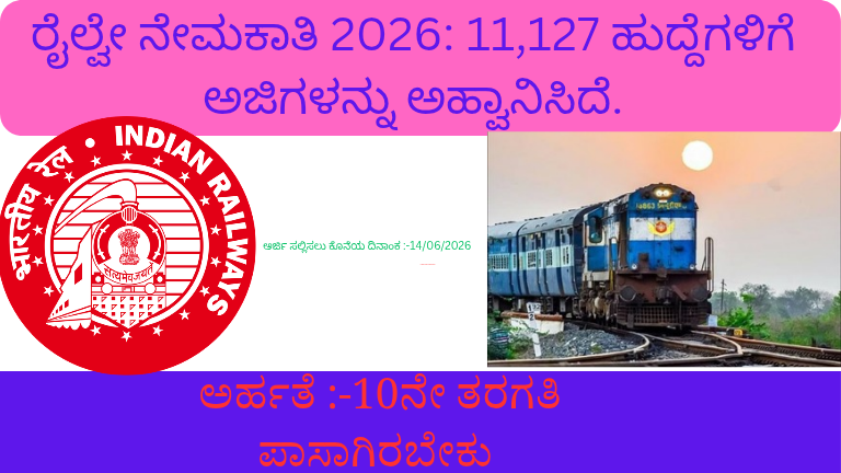 ರೈಲ್ವೇ ನೇಮಕಾತಿ 2026
